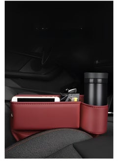 REOCLE 2 Pack Car Seat Gap Filler Organizer Automotive Front Seat Storage with Cup Holder Auto Console Side Extra Storage Boxes Seat Side Storage Passenger Side & Driver Side  - Image 5