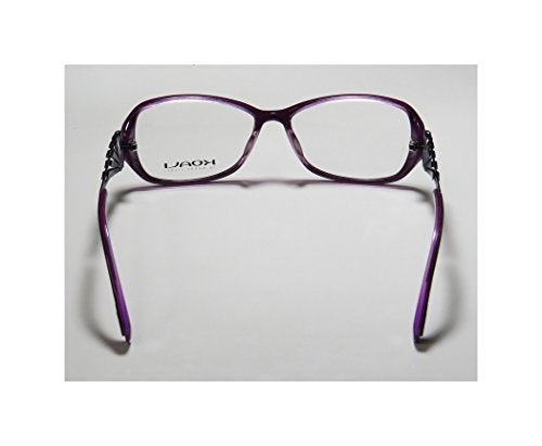 Koali 6920k Womens/Ladies Rxable Hip & Chic Designer Full-rim Eyeglasses/Glasses (53-15-135, Black / Purple) - Image 5
