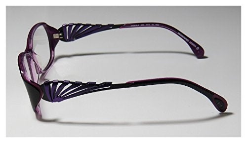 Koali 6920k Womens/Ladies Rxable Hip & Chic Designer Full-rim Eyeglasses/Glasses (53-15-135, Black / Purple) - Image 4
