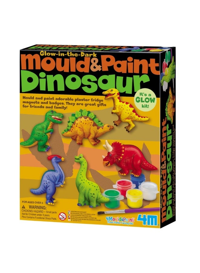 4m Mould & Paint Glow-in-the-Dark Dinosaur Craft Kit