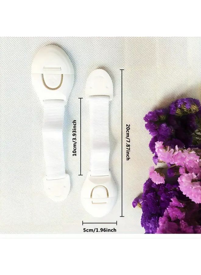10 White Plastic Adjustable Drawer Refrigerator Cabinet Door Safety Locks For Cabinets Drawers Furniture 10pcs - Image 4