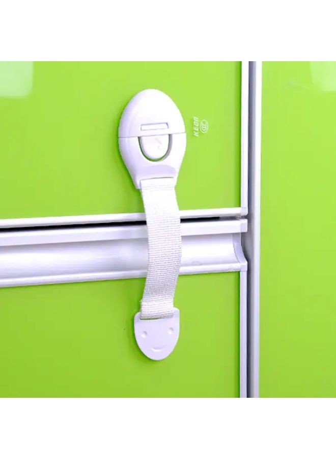 10 White Plastic Adjustable Drawer Refrigerator Cabinet Door Safety Locks For Cabinets Drawers Furniture 10pcs - Image 1