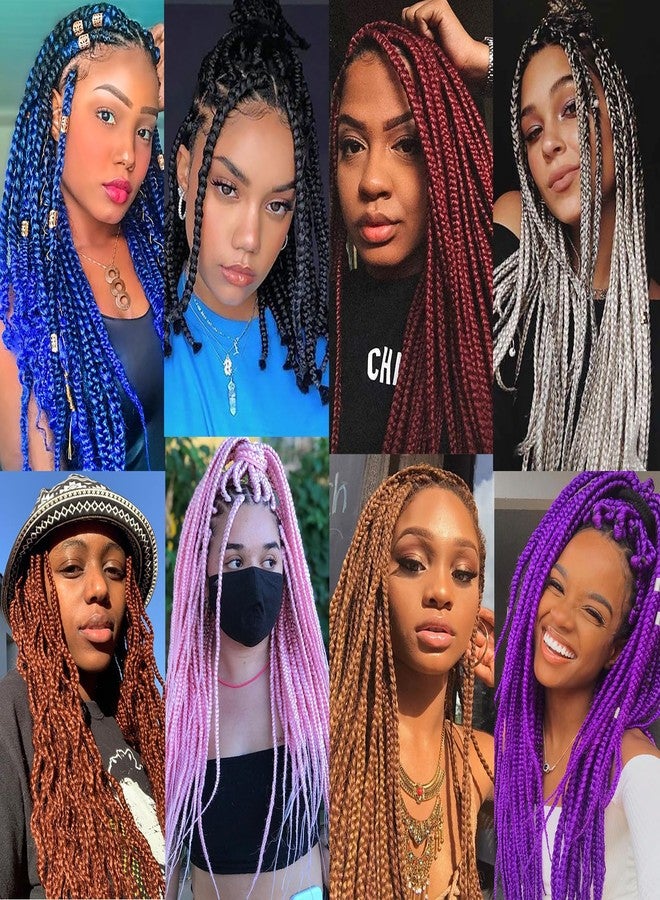 Dorsanee Burgundy Braiding Hair Pre Stretched 20 Inch 8 Packs Braiding Hair Extensions for Crochet Box Braids Twists Locs Hair Itch Free Soft Yaki Texture Hot Water Setting (20inch,#Burgundy) - Image 4