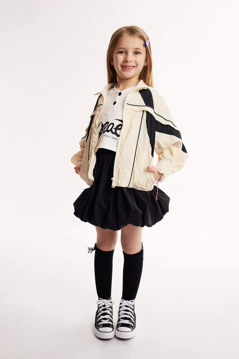 ديفاكتو Girl Poplin Balloon Fit Skirt