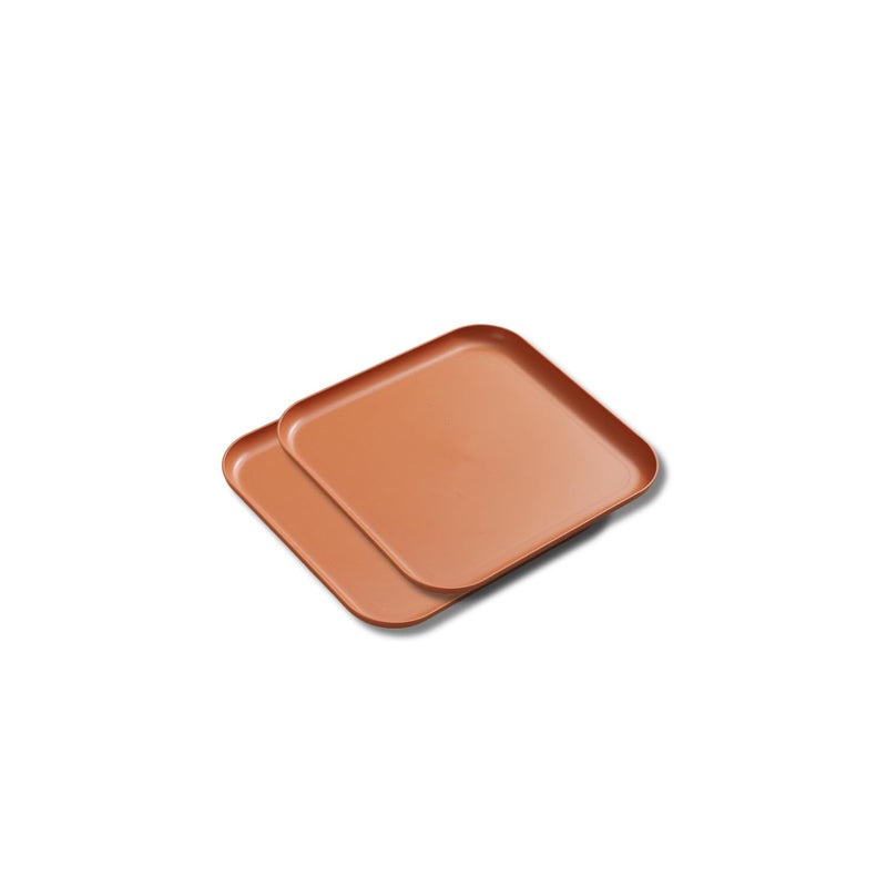 RoarCraft Wheat Straw Plates - 11 Inch Reusable Hard Dinner Plates Set of 2 - Unbreakable Microwave Safe Plates for Dessert, Camping, RV, Outdoors,Lunch,Kitchen Dishes(Orange, 29 CM, Set of 2) - Image 1