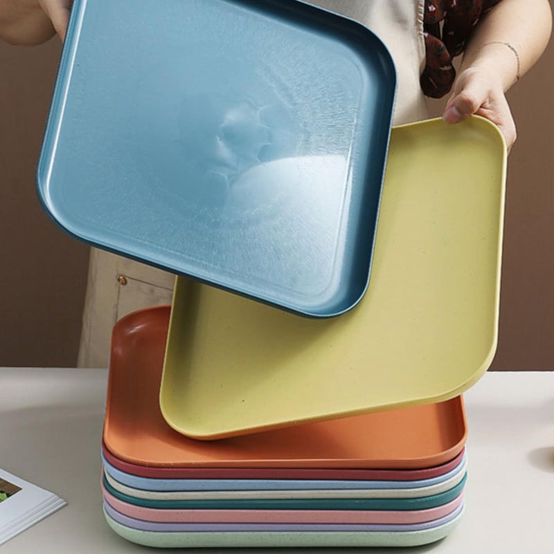 RoarCraft Wheat Straw Plates - 11 Inch Reusable Hard Dinner Plates Set of 2 - Unbreakable Microwave Safe Plates for Dessert, Camping, RV, Outdoors,Lunch,Kitchen Dishes(Orange, 29 CM, Set of 2) - Image 5