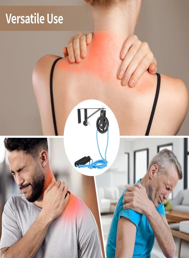 NIMBLOOM Shoulder Pulley for Physical Therapy, Over The Door Pulley Rehab Exercise, Metal Bracket, Adjustable Rope, 360° Rotation, Upper Limb Training Exercise Pulley for Injury Rehab Recovery Stretching - Image 5