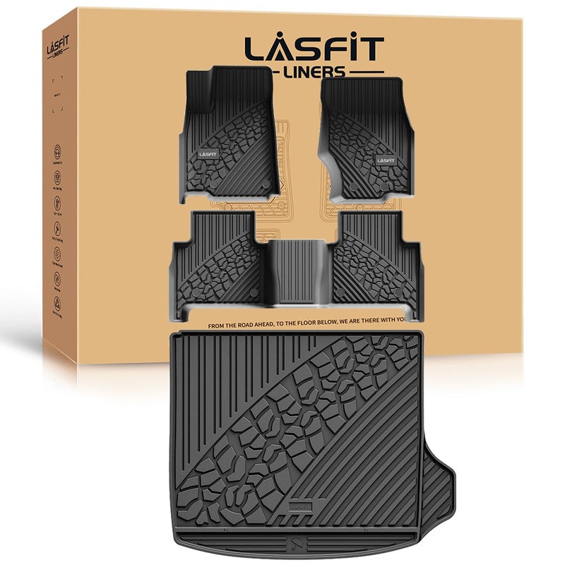 حصائر أرضية LASFIT حصيرة صندوق لجيب جراند شيروكي 20222025 5 مقاعد تشمل 4xe غير مخصصة لجيب جراند شيروكي L حصائر سيارات مخصصة لجميع الأحوال الجوية TPE حصائر أرضية بطانة صندوق بطانة صندوق حصيرة سوداء