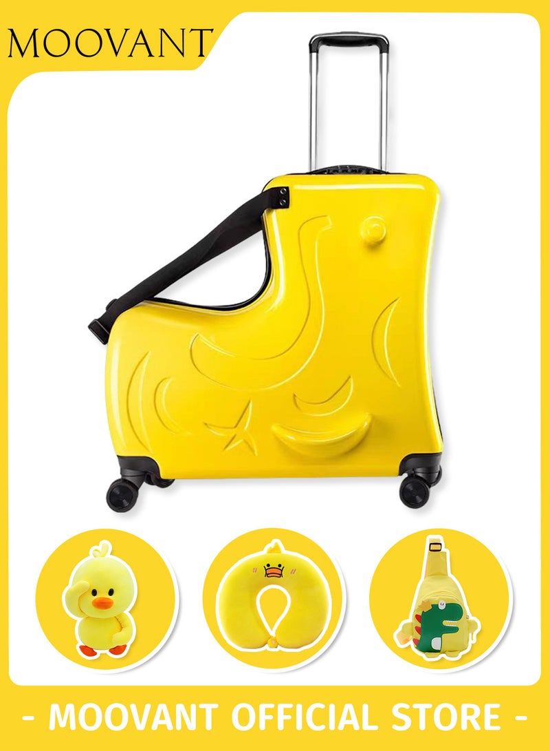 موفانت مجموعة حقائب سفر للأطفال مقاس 20 بوصة، مجموعة حقائب سفر بعجلات، حقيبة سفر بعجلات مع قفل بكلمة مرور، حقائب سفر بعجلات للأطفال، للبنات والأولاد والأطفال الصغار - Image 1