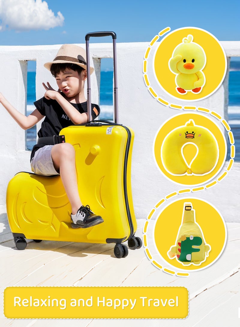 موفانت مجموعة حقائب سفر للأطفال مقاس 20 بوصة، مجموعة حقائب سفر بعجلات، حقيبة سفر بعجلات مع قفل بكلمة مرور، حقائب سفر بعجلات للأطفال، للبنات والأولاد والأطفال الصغار - Image 2