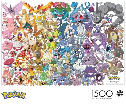 Buffalo Games - Pokemon - 1 Pokemon - Kanto 151-1500 Piece Jigsaw Puzzle for Adults -Challenging Puzzle Perfect for Game Nights - Finished Size is 38.50 x 26.50 - Image 3