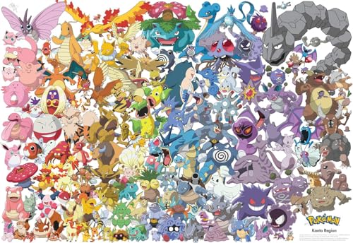 Buffalo Games - Pokemon - 1 Pokemon - Kanto 151-1500 Piece Jigsaw Puzzle for Adults -Challenging Puzzle Perfect for Game Nights - Finished Size is 38.50 x 26.50 - Image 2