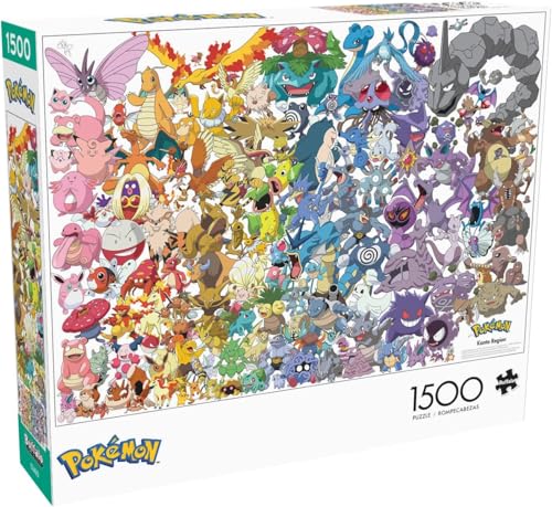 Buffalo Games - Pokemon - 1 Pokemon - Kanto 151-1500 Piece Jigsaw Puzzle for Adults -Challenging Puzzle Perfect for Game Nights - Finished Size is 38.50 x 26.50 - Image 1