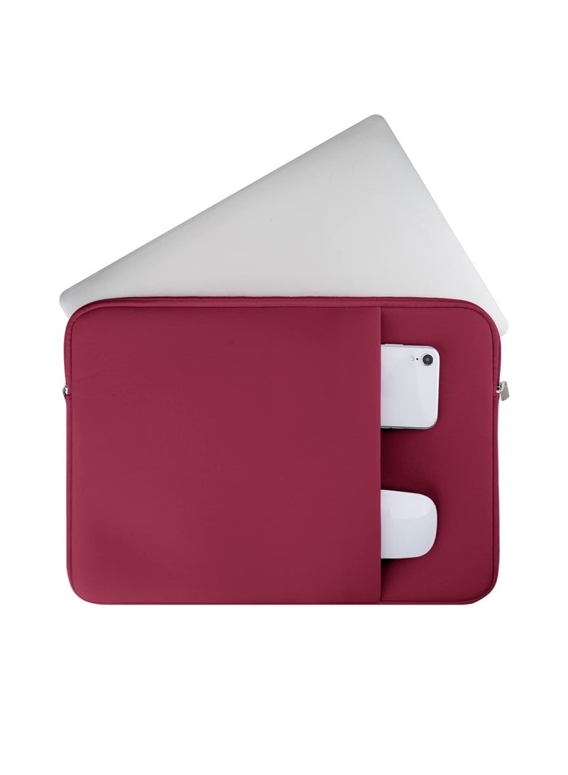 13 Inch Laptop Sleeve Case with Pocket Compatible with New MacBook Pro 13 M2/M1 A2338 A2251 A2289 A2159 A1989 A1706 A1708/New MacBook Air 13 M2 A2681/M1 A1932 A2179 A2337 (Red) - Image 3