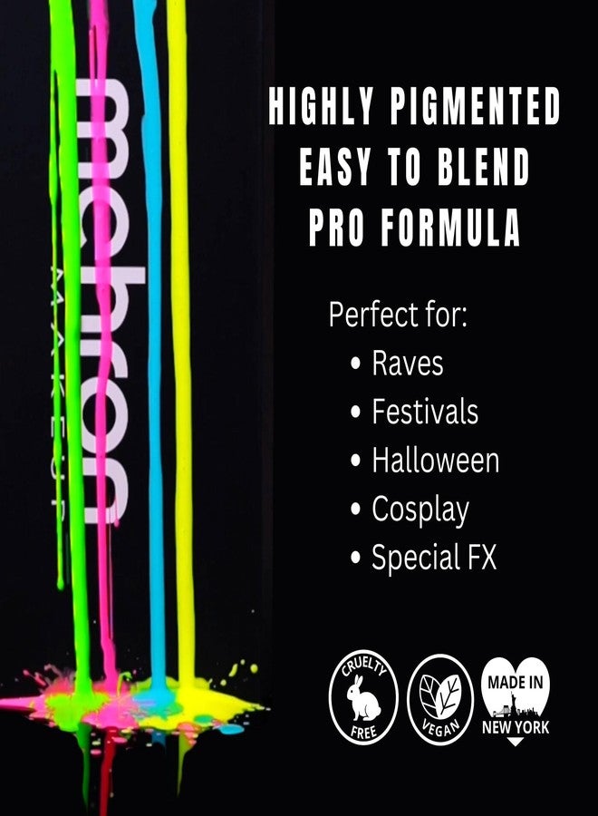 Mehron Paradise FX UV Neon Glow - Intergalactic - Neon Pink/Coral UV 0.25 oz | Pro Water-Activated Shimmer Paint for Raves, Costumes, SFX, Halloween, Stage, Screen, Theater & Cosplay - Image 4