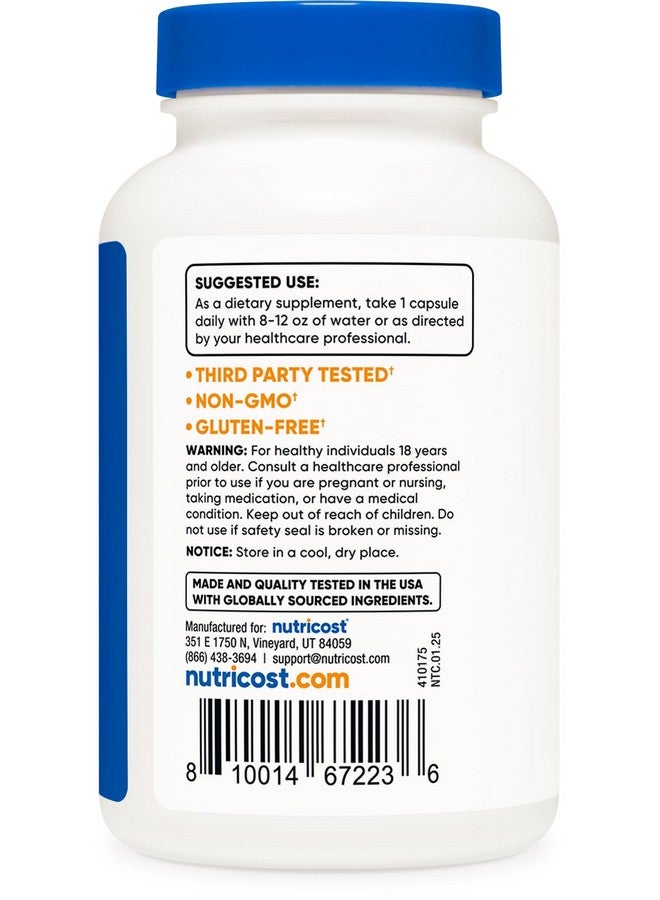 Nutricost مكمل فيتامين ب6 من نوتريكوست P5P 100 ملغ، 240 كبسولة (بيريدوكسال-5-فوسفات) - مناسب للنباتيين، خالي من الكائنات المعدلة وراثيًا، خالي من الغلوتين - Image 4