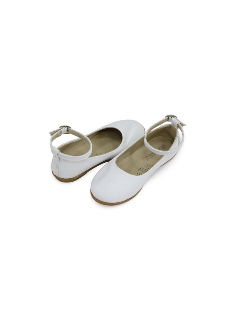 EASY Baby Girls Leather Ballerina – White - Image 2
