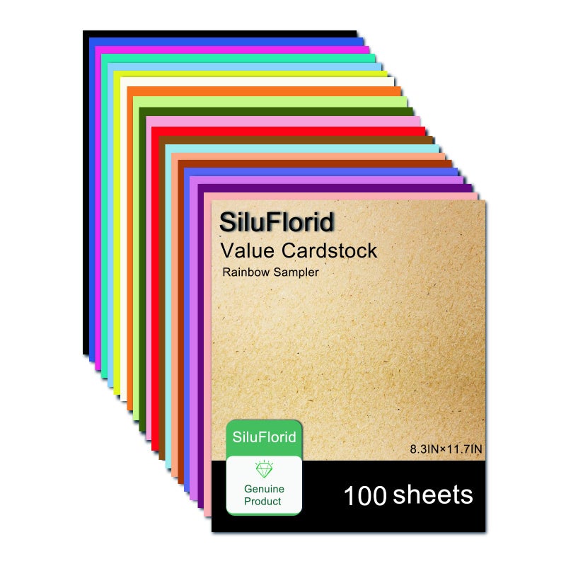 SiluFlorid 100 Sheets Colored Printer Paper 20 Assorted Colors 83 X 117 Lightweight Construction Paper Double Sided Origami Paper for Crafts Art 70gsm19lb - Image 3