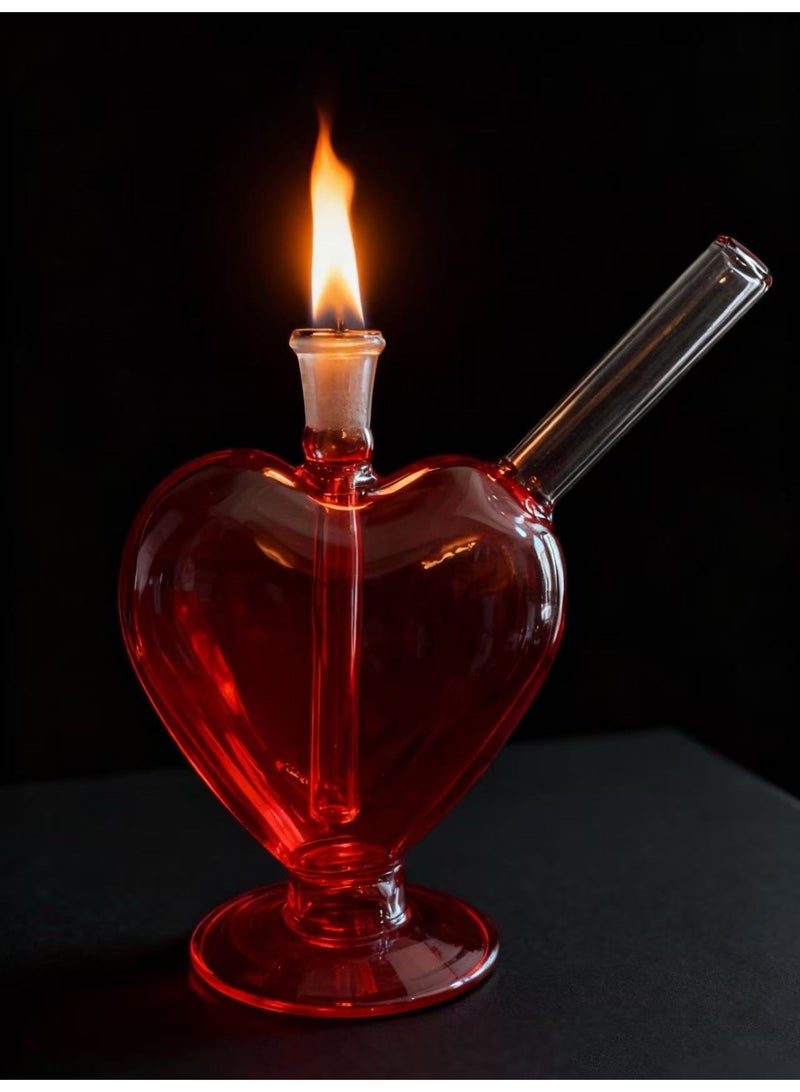 شيانغ مي مصباح زيت زجاجي ممتاز مقاوم للحرارة، زجاجة مزهرية زجاجية مصنوعة من مادة البورسليكات عالية الجودة للاستخدام طويل الأمد، مزهرية زجاجية شفافة (لون عشوائي) - Image 2