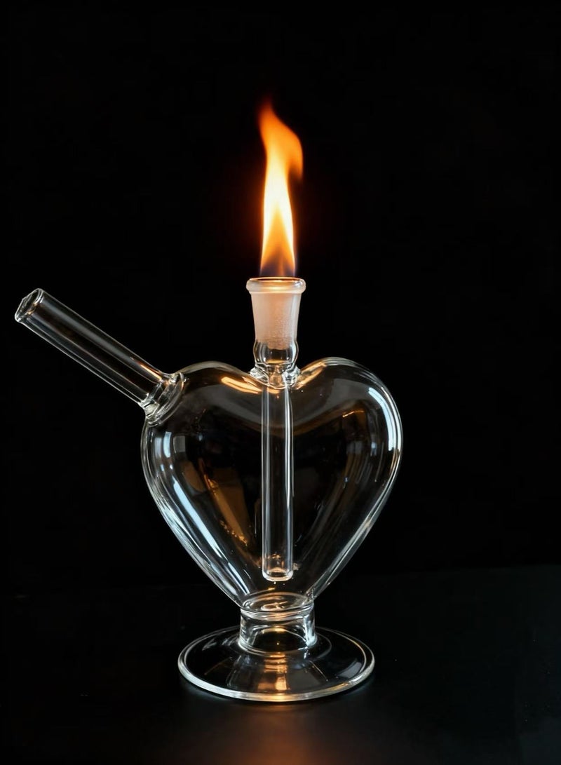 شيانغ مي مصباح زيت زجاجي ممتاز مقاوم للحرارة، زجاجة مزهرية زجاجية مصنوعة من مادة البورسليكات عالية الجودة للاستخدام طويل الأمد، مزهرية زجاجية شفافة (لون عشوائي) - Image 1