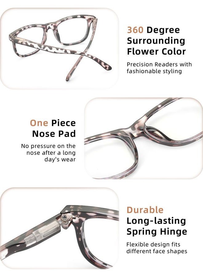 JOLISU 5 Pack Reading Glasses For Women - Stylish Blue Light Blocking Readers -Womens Men Spring Hinge Eyeglasses (0.50) - Image 4