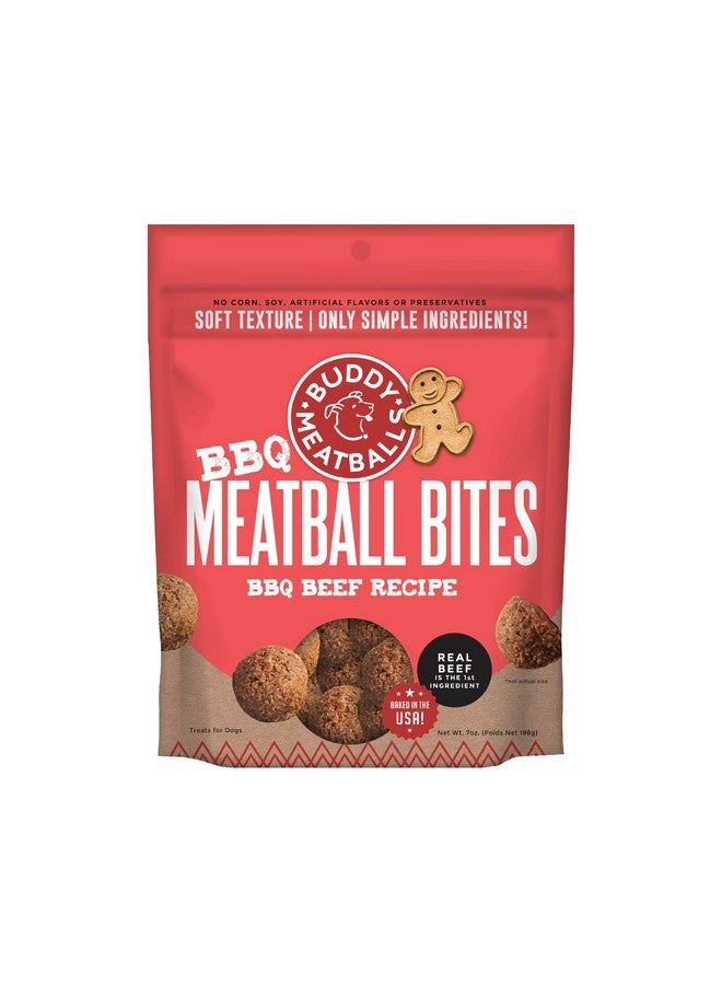 Buddy Biscuits Meaty Meatball Bites Dog Treats, BBQ Beef, 7 oz. Bag - Image 1