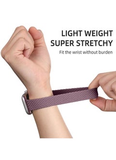 Lerobo 2 Pack Elastic Nylon Compatible with Apple Watch Band 44mm 45mm 42mm Series 3/ 49mm Women Men,Stretchy Braided Solo Loop Strap Accessories for iWatch Ultra Series 10 46mm/9/8/7/6/5/4/3/SE/2/1  - Image 3