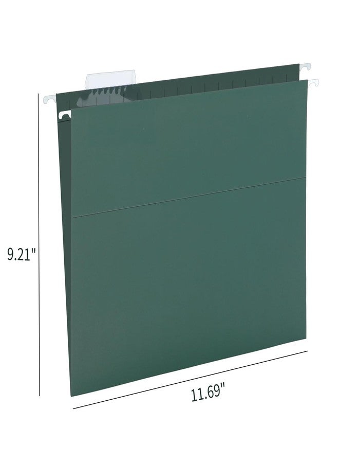 HERKKA Extra Capacity Hanging File Folders, 30 Pack Reinforced Letter Size Hanging Folders with Heavy Duty 0 Inch Expansion, Designed for Bulky Files, Green - Image 2