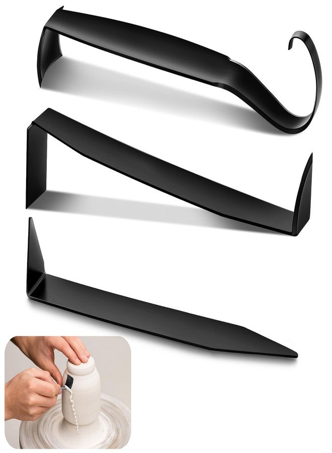 Leriton 3 Pcs Stainless Steel Double Ended Pottery Trimming Tools for Clay and Ceramic Trim 3 Styles Pottery Carving Tools Set for Sculpture Ceramics Hand-Made Clay Art Craft Modelling Carving - Image 1