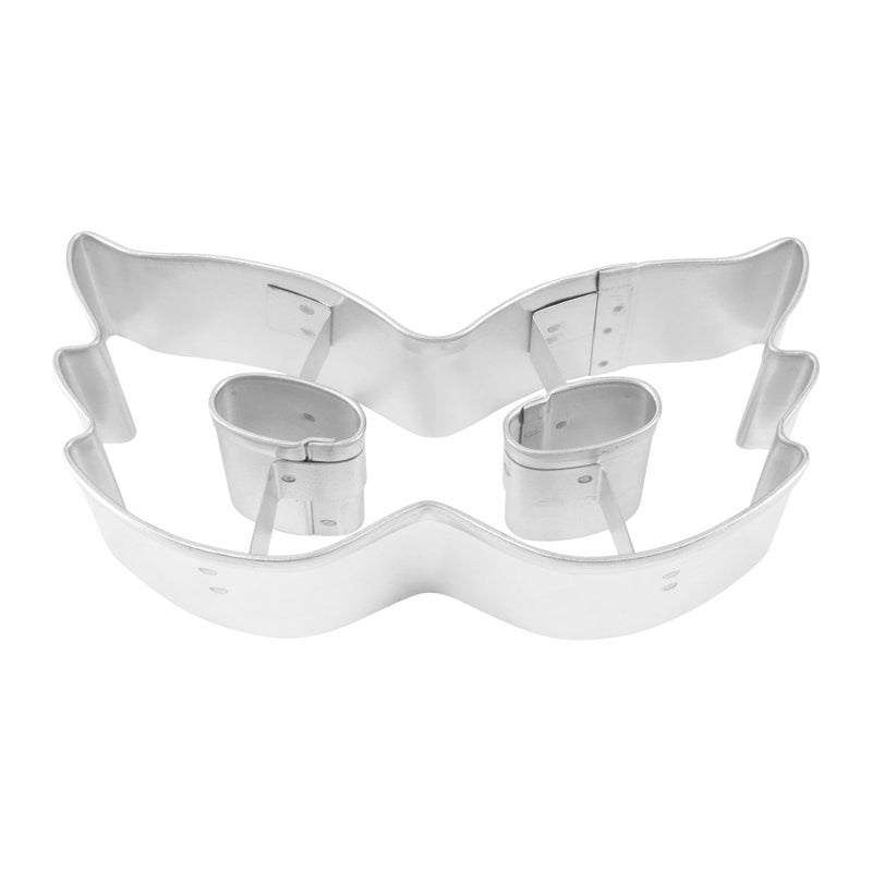 RM Mardi Gras Mask Party Mask 4 Inch Cookie Cutter Silver