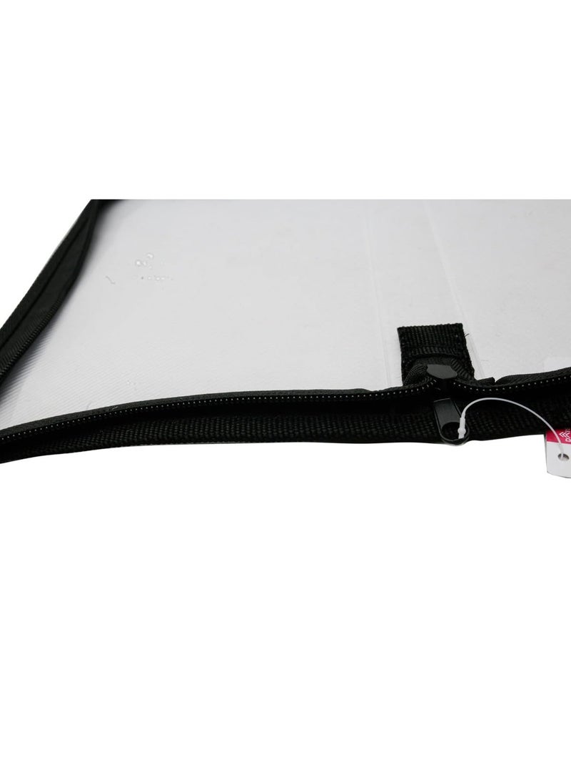Daiso A5 Zipper File, Document Organizer Folder for Office & School, Black - Image 3