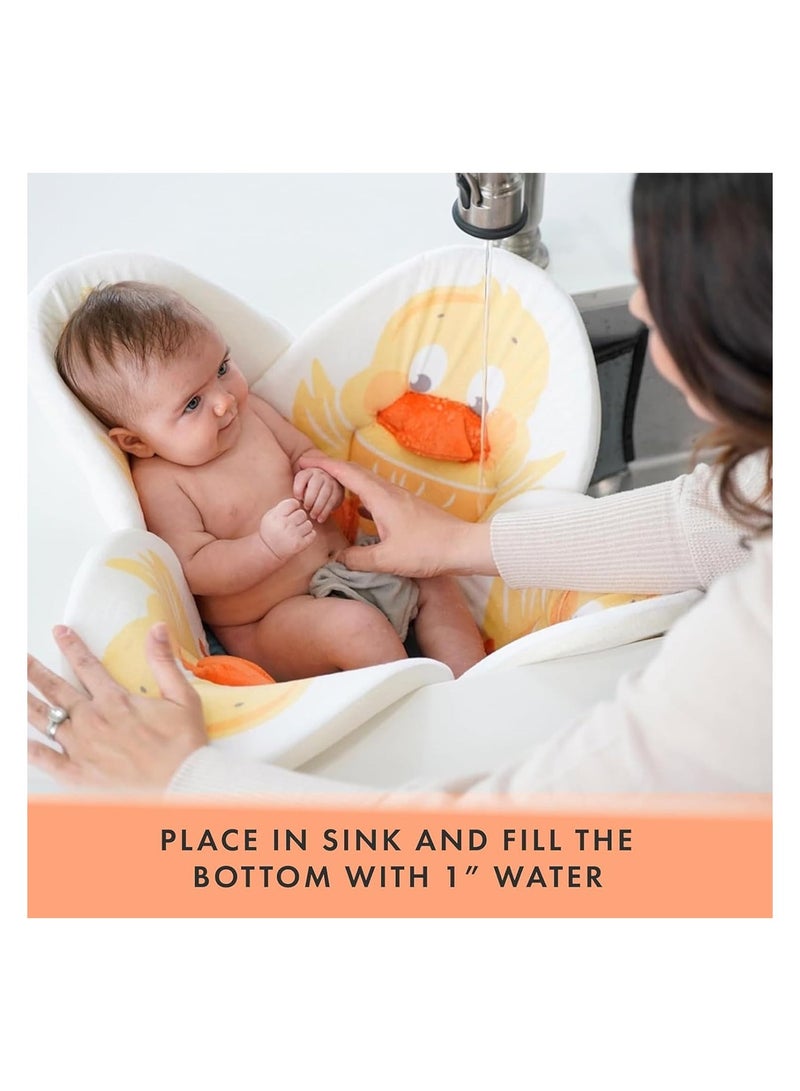 Baby Bath Mat, Foldable Petal-Shaped Tub Pad Quick-Drying Non-Slip Safety Sink Mat Infant Bath Mat for Baby Tub Seat Support (Baby Bath Flower - Little Duck) - Image 5