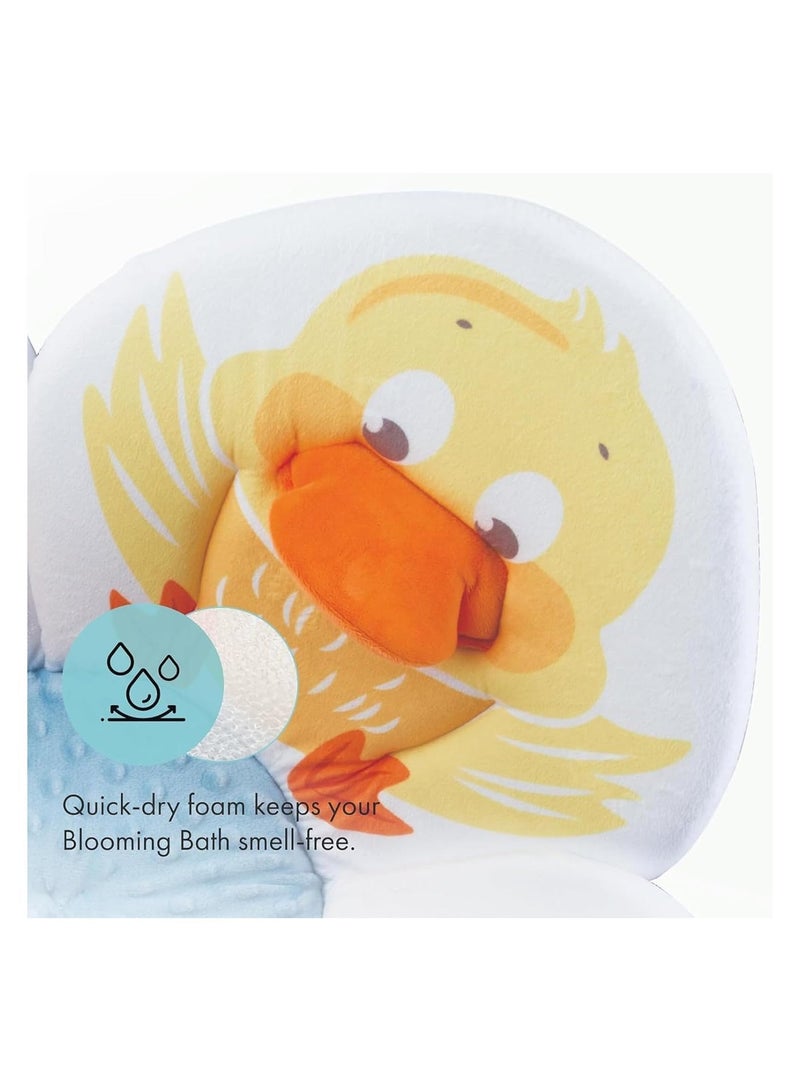 Baby Bath Mat, Foldable Petal-Shaped Tub Pad Quick-Drying Non-Slip Safety Sink Mat Infant Bath Mat for Baby Tub Seat Support (Baby Bath Flower - Little Duck) - Image 2