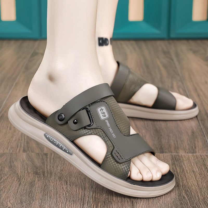 Men'S New Fashion Casual Simple Home Bathroom Non-Slip Wear-Resistant Sandals High Quality Outdoor Beach Slippers - Image 2