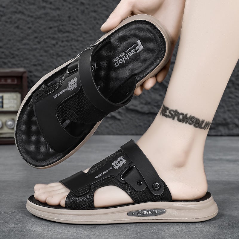 Men'S New Fashion Casual Simple Home Bathroom Non-Slip Wear-Resistant Sandals High Quality Outdoor Beach Slippers - Image 4