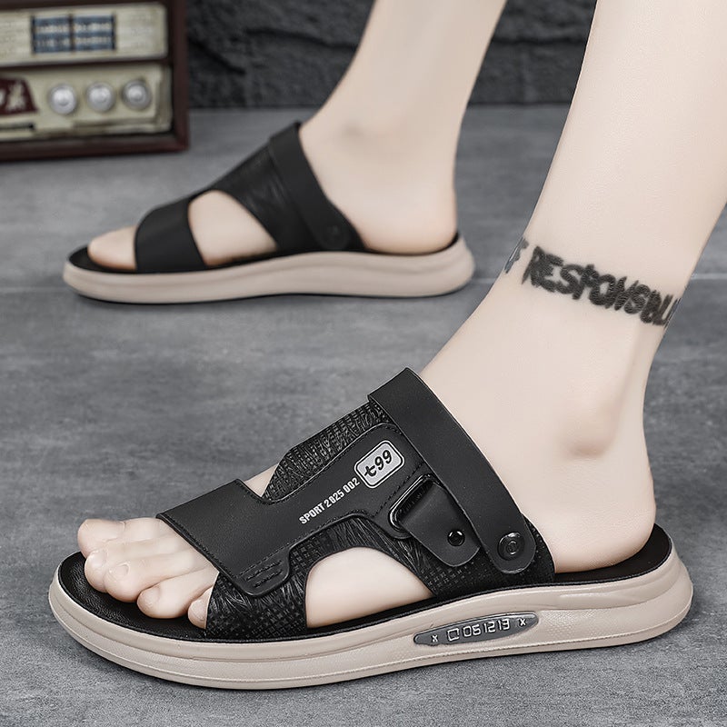 Men'S New Fashion Casual Simple Home Bathroom Non-Slip Wear-Resistant Sandals High Quality Outdoor Beach Slippers - Image 5