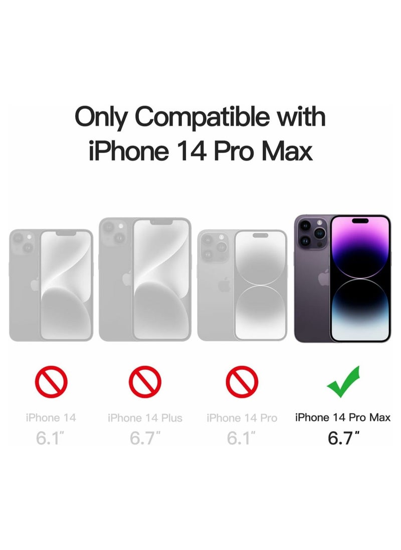Denx - Magnetic Case for iPhone 14 Promax, Compatible iphone 14 Promax with MagSafe, Translucent Matte Back Slim Shockproof Phone Cover (Deep purple) - Image 1