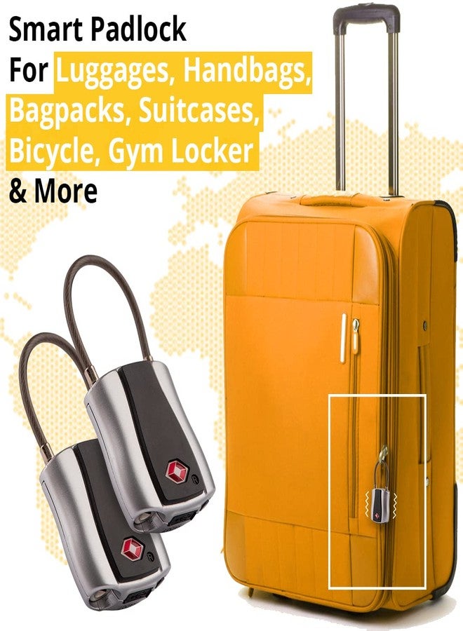 tag8 Dolphin Bluetooth Smart Padlock Pack 1 - Bag, Luggage & Suitcase Lock with Alarm, TSA-Compliant Suitcase Locks & Locker Locks, Keyless & Code-Less, Unlock Via Phone App, GPS Tracker Silver - Image 4