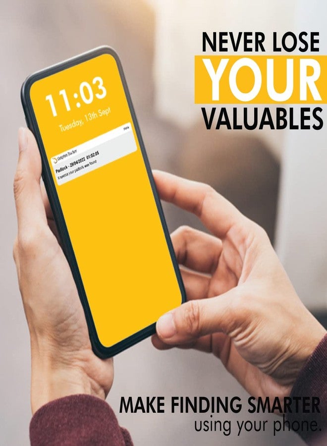tag8 Dolphin Bluetooth Smart Padlock Pack 1 - Bag, Luggage & Suitcase Lock with Alarm, TSA-Compliant Suitcase Locks & Locker Locks, Keyless & Code-Less, Unlock Via Phone App, GPS Tracker Silver - Image 5