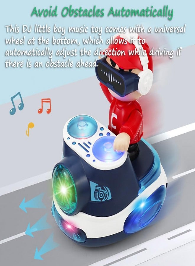 Miracland DJ Dancing Toy, DJ Musical Toy for Toddlers Scratch DJing Boy Dancing with Dynamic Music and Colorful Lights (Blue) - Image 4