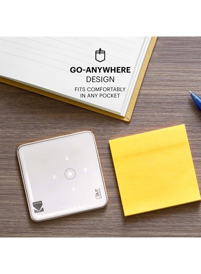 Kodak بروجيكتور كوداك ألترا ميني المحمول - دعم HD 1080p بروجيكتور بيكو قابل لإعادة الشحن - عرض 100 بوصة، مكبر صوت مدمج - HDMI، USB وMicro SD - متوافق مع آيفون وآيباد، هواتف أندرويد - Image 3