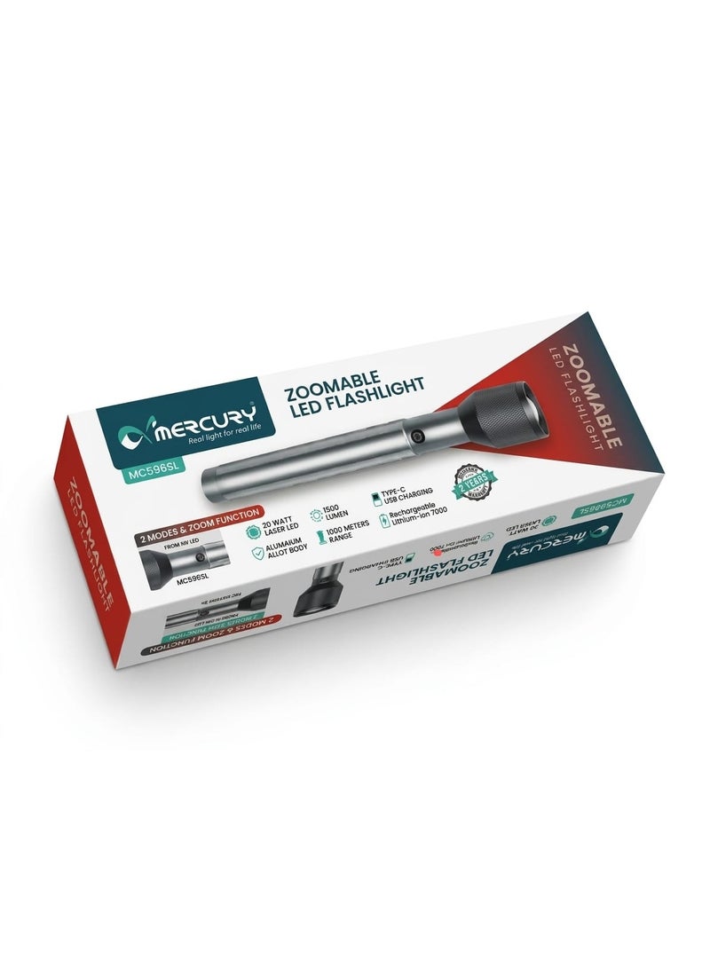 مصباح يدوي LED قابل للتكبير من ميركوري MC596SL