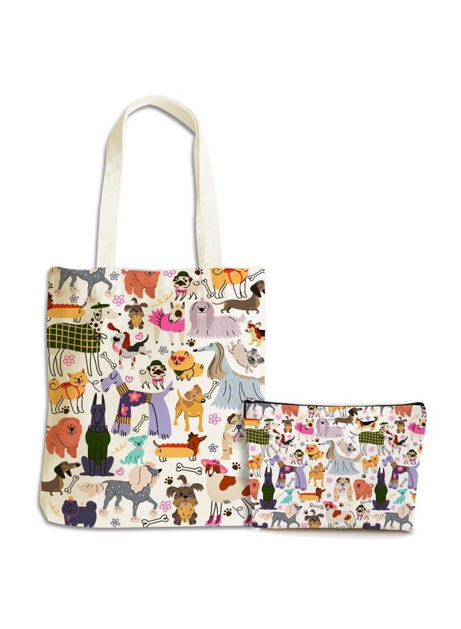 XLRSDF Dog Dinosaur Whale Shark Butterfly Mushroom Chicken Corgi Cat Gifts Canvas Tote Bag Makeup Bag for Women Birthday, Animal 63, 9.8 * 7 inches - Image 1