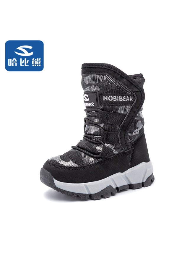 Habib Bear Kidsren's Shoes Autumn And Winter Boots Women's Winter Trendy Snow Boots Non-slip Medium And Large Kidsren's Sports Shoes Cotton Shoes Comfortable