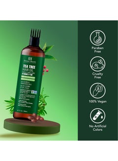 Botanic Hearth Botanic Hearth Tea Tree Oil for Hair (6.7 fl oz) | With Jojoba & Grapeseed Oils | Soothes Itchy Scalp & Fights Dandruff | Non GMO Verified  - Image 5