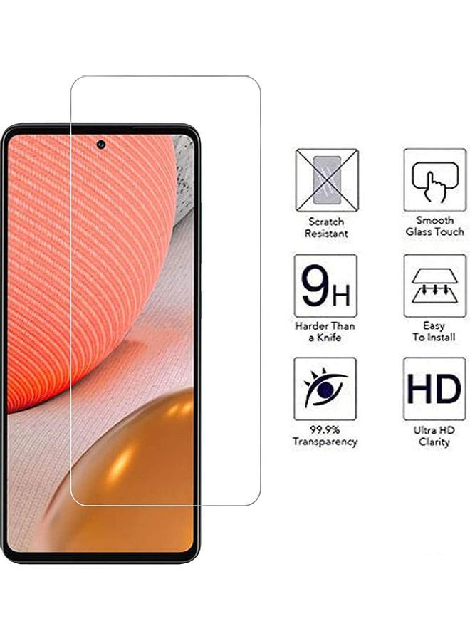 BORTONY Tempered Glass Screen Protector for Samsung Galaxy A72 Clear - Image 2