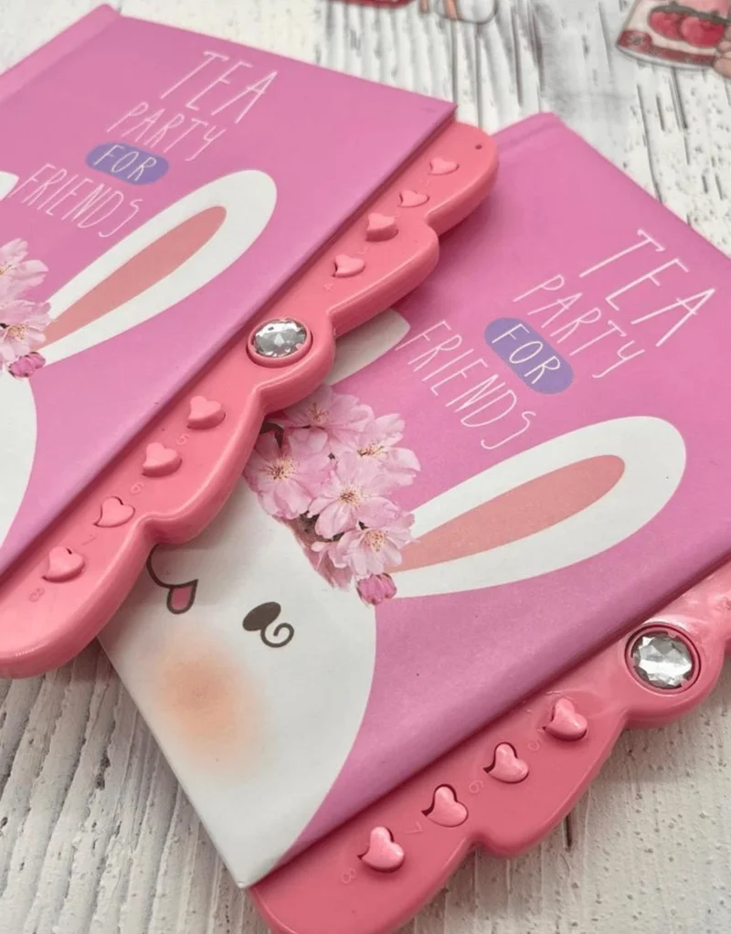 Kağıt Gemi Dükkan Paper Ship Shop Cute Rabbit Patterned Encrypted Special Design Notebook / Notebook / Agenda / Bullet Journal