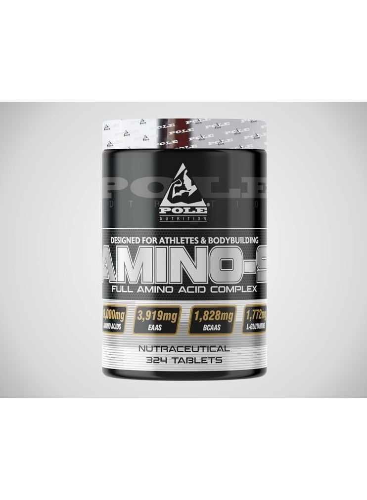 Pole Nutrition Amino 9 9000mg Full Amino Acid Complex Muscle Recovery & Performance Boost Tablets 324'S