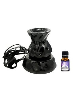 ROYAL SAPPHIRE Royal Sapphire Amos Handcrafted Ceramic Electric Round Shaped Aroma Diffuser Oil Burner for Home with Aroma Oils English Lavender Fragrance 10ml  - Image 1