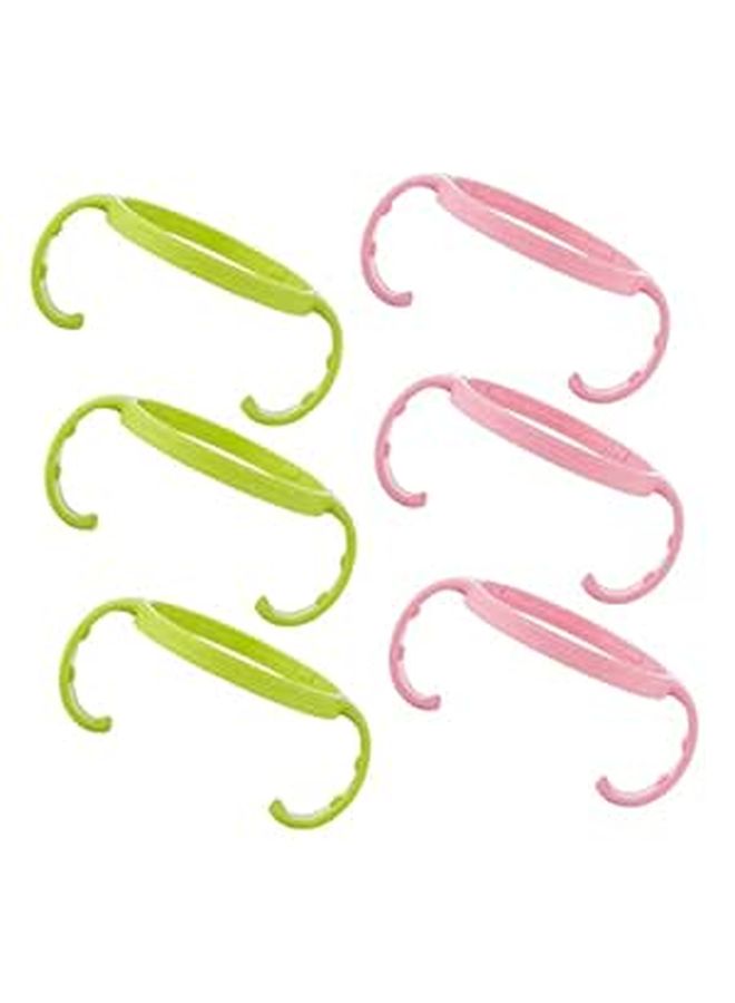 6 Pack Removable Baby Bottle Handles Flexible Twist Resistant Easy Grip For Independent Drinking - Image 1